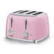 Brödrost Smeg TSF03PKEU Retro Rosa med Extra Breda Fack