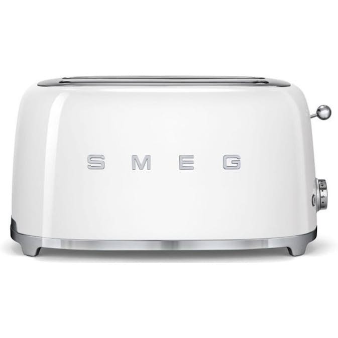Brödrost Smeg TSF02WHEU Vit 50-tals Retro Design med Extra Breda Fack