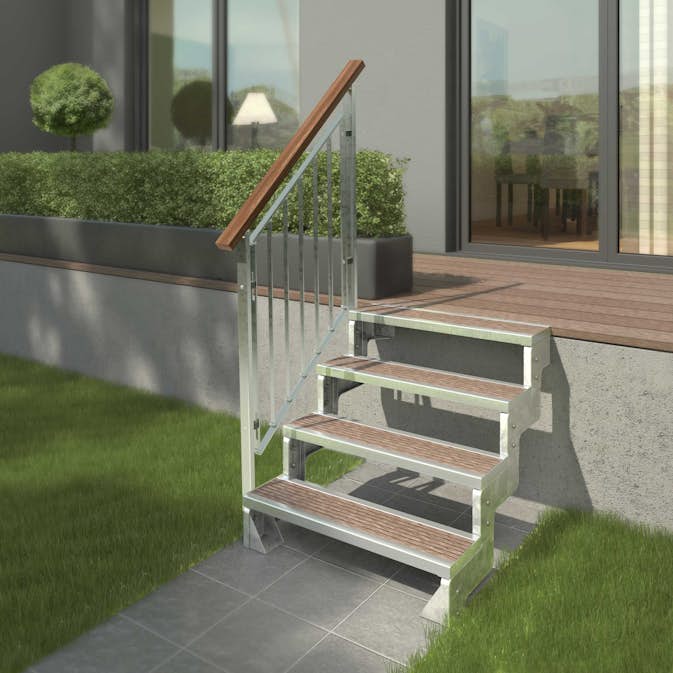 Trädgårdstrappa Dolle Gardentop för Trästeg med Räcke