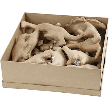 Dinosaurie Creativ Company Papier Maché H9-12,5 cm B4,5+5,5 cm 3x7 St/1 Förp