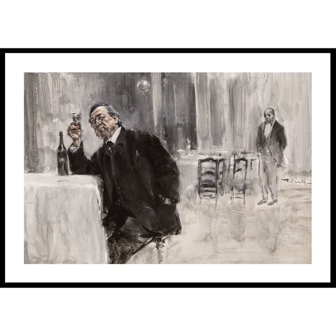 Poster Gallerix Öl Auf Holzplatte By Friedrich Wahle Der Weinkenner