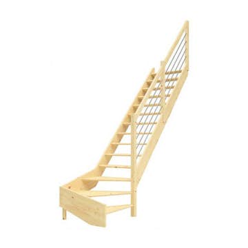 Spartrappa Dolle Paris L-form med Stålräcke utan Sättsteg