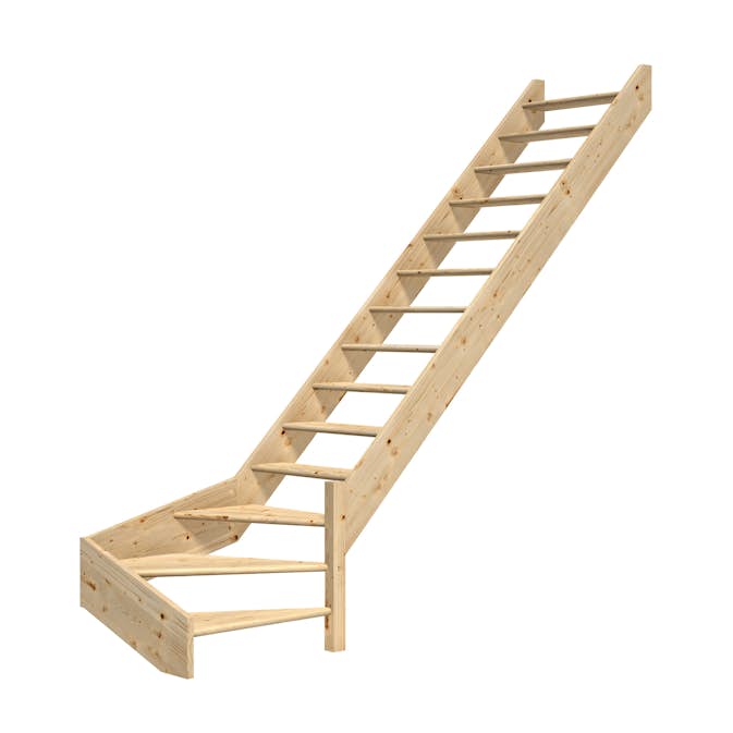 Spartrappa Dolle Paris L-Form utan Räcke utan Sättsteg