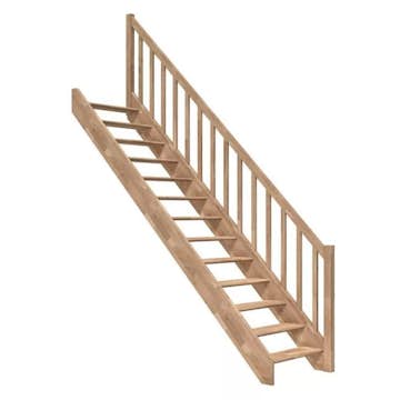 Spartrappa Dolle Paris Rak med Fyrkantigt Räcke med Sättsteg