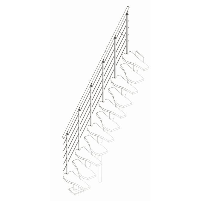 Extra Räcke Dolle Shape6 Komplett Ek Lack