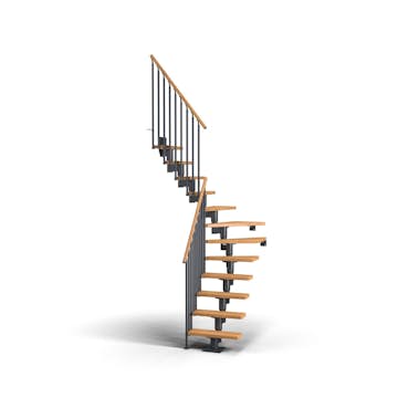 Spartrappa Dolle Dublin Ek Steg 1/4 Svängd Classic III Räcke