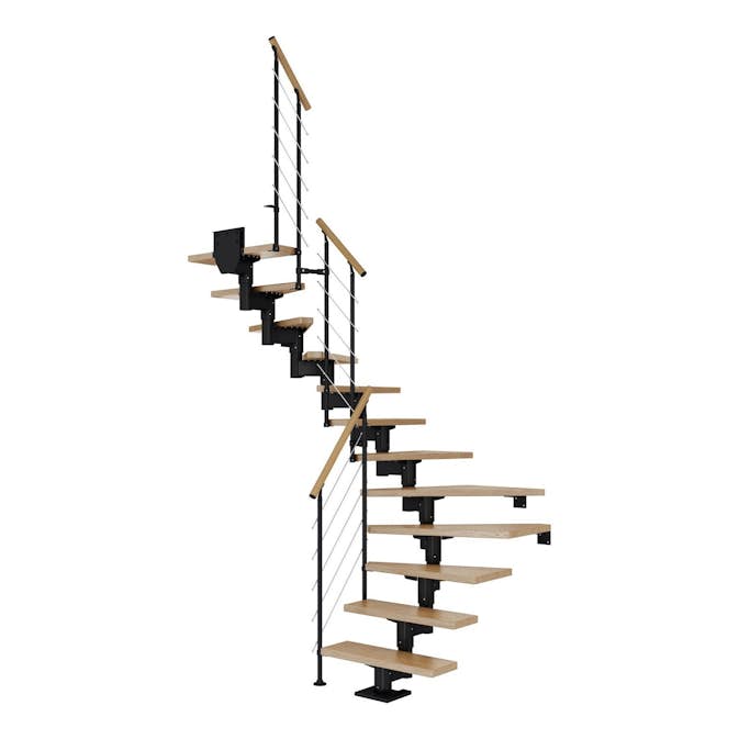 Spartrappa Dolle Cork Ek Steg 1/2 Svängd Style6 Räcke