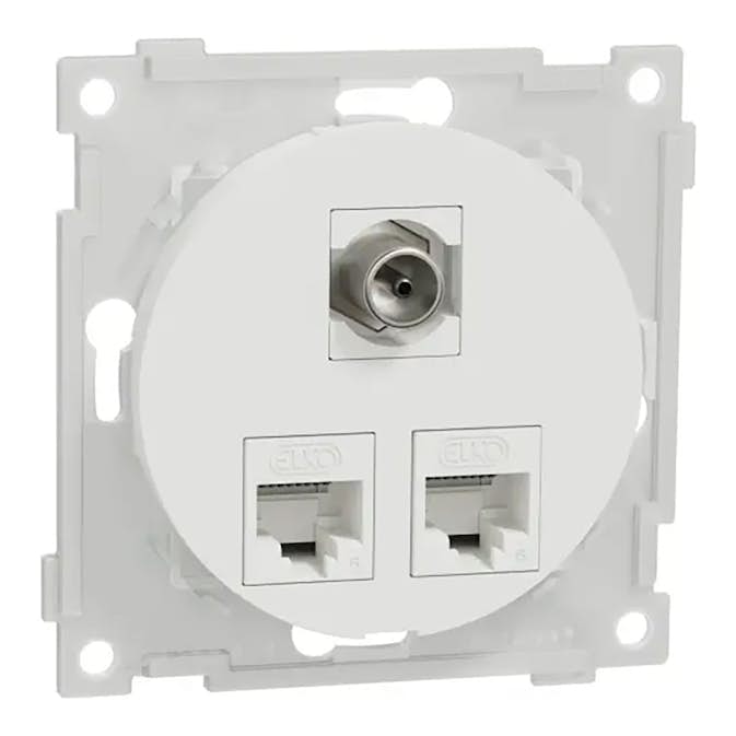 Vägguttag Elko One Modularuttag 2x8 K6 UTP