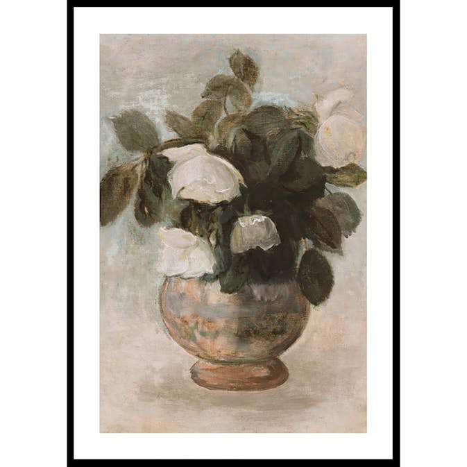 Poster Gallerix Białe Róże By Tadeusz Makowski