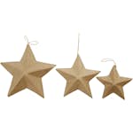 Stjärnor Creativ Company Papier Maché D7,5+10+12,5 cm 6 St/1 Förp
