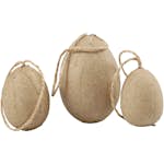 Ägg Creativ Company Papier Maché H3+4+5 cm 6 St/1 Förp
