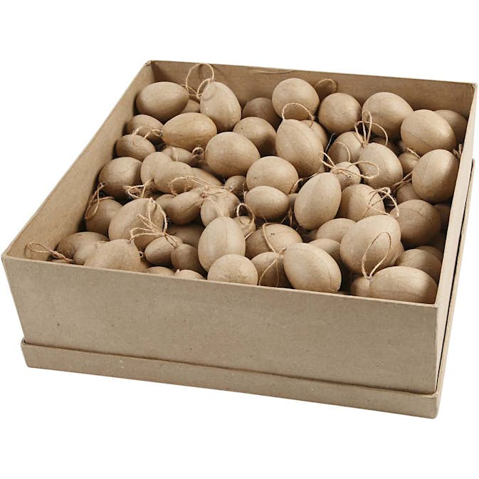 Ägg Creativ Company Papier Maché H3-4-5-6 cm 140 St/1 Förp