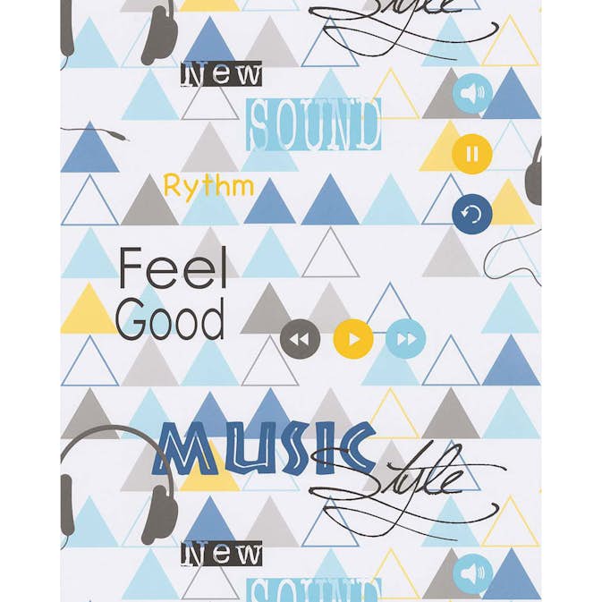 Tapet Lutéce Music Bleu Et Jaune 51172101