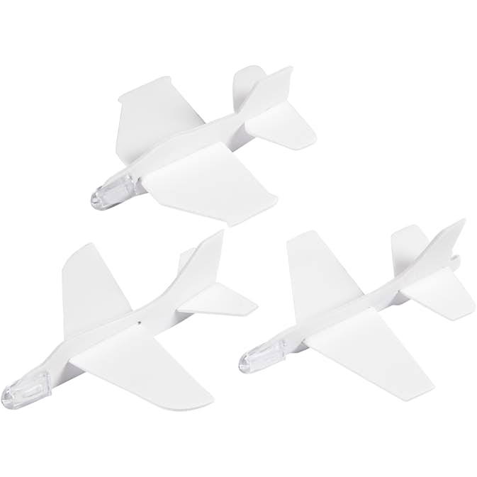 Flygplan Creativ Company Vit 3 st/1 Förp