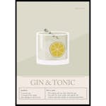 Poster Gallerix Gin Tonic Cocktail