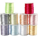 Satinsnören Creativ Company Sortiment Pastellfärger Tjocklek 2 mm 10x50 m/1 Förp