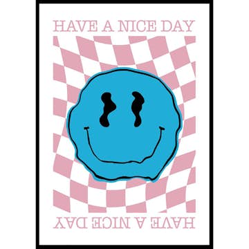 Poster Gallerix Smiley Blue And Pink
