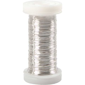 Metalltråd Creativ Company Försilvrad Tjocklek 0,3 mm 100 m/1 Rl