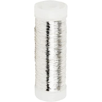 Metalltråd Creativ Company Försilvrad Tjocklek 0,2 mm 110 m/1 Rl