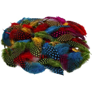 Pärlhönsfjädrar Creativ Company Mixade Färger 50 g/1 Förp