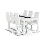Matgrupp Basic Home Jasmin Rektangulärt Matbord 180-270 cm Förlängningsbart med 6 Cibus Matstol