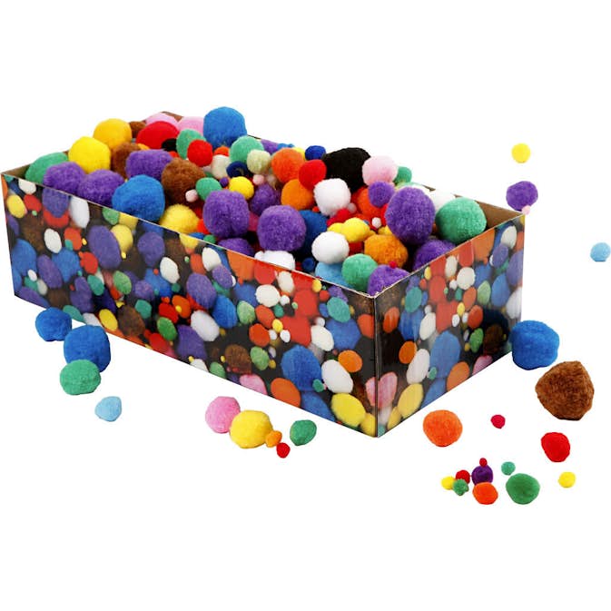 Pompomer Creativ Company D 5-40 mm Mixade Färger 1 Förp