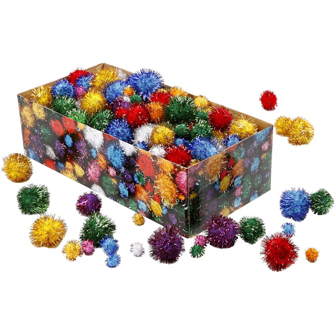 Pompomer Creativ Company D 15-40 mm Glitter 1 Förp