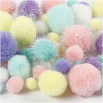 Pompomer Creativ Company D 15-40 mm Glitter 1 Förp