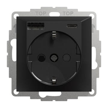 Ladduttag Elko Plus USB A+C 3A Schuco