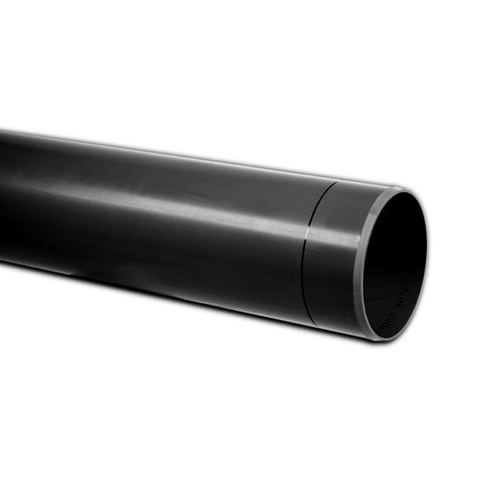 Markavloppsrör Kaczmarek PP 110 mm x 3 m Svart Utan Muff