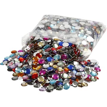 Rhinestones Creativ Company Runda Stl 6+9+12 mm Mixade Färger 3600 St/1 Förp