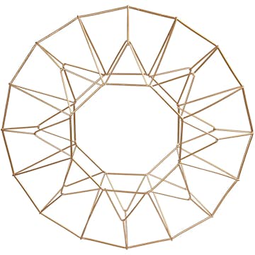 Metallornament Creativ Company Ring/Krans Mässing 28 cm 1 St