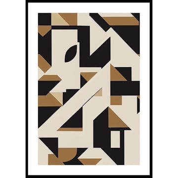 Poster Gallerix Abstract In Brown