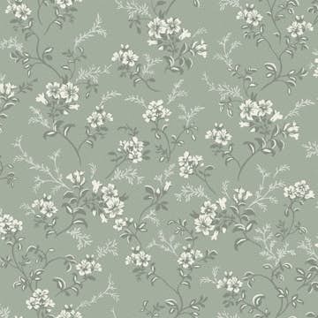 Tapet Duro Flora Sonja 536-04 QuickUp, Mönstrad Grön