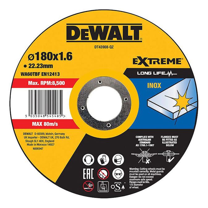 Kapskiva DeWalt DT43908 180X1,6 mm Inox