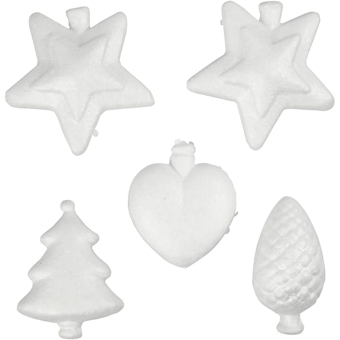Frigolit Creativ Company Julfigurer Vit 5 st/1 Förp