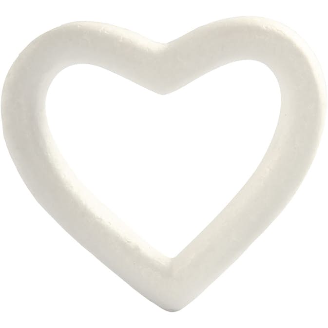 Frigolit Creativ Company Hjärtan Vit 13,5 cm 1 st