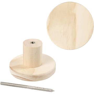 Träknopp Creativ Company Rund Djup 4,5 cm 1 St