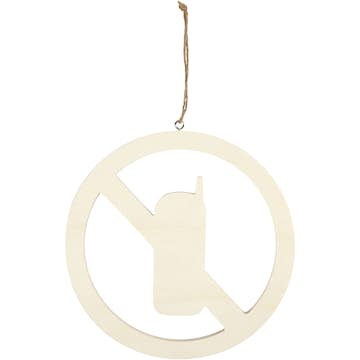 Skylt Creativ Company Mobiltelefon Förbjuden