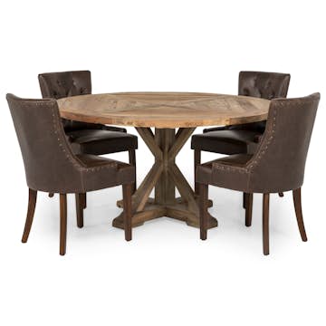 Matgrupp In Living Lyon 150 cm Rund med 4 Tuva Fåtölj