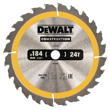 Cirkelsågklinga Dewalt DT1939 184x16 mm