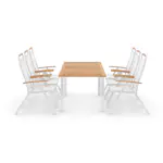 Trädgårdsgrupp deNoord Las Vegas Matgrupp Utomhus 152-210 + 6 Positionsstol Lyx