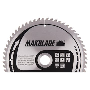 Sågklinga Makita 260x30x2,3mm 60T