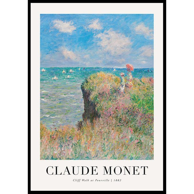 Poster Gallerix Cliff Walk At Pourville 1882 By Claude Monet