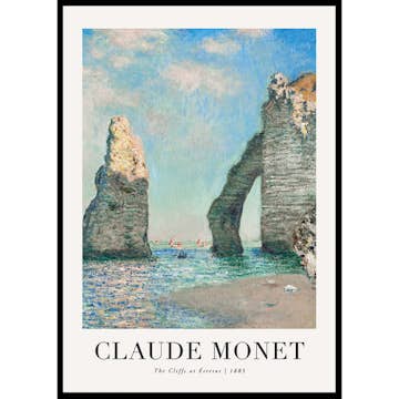 Poster Gallerix The Cliffs At Etretat 1885 By Claude Monet