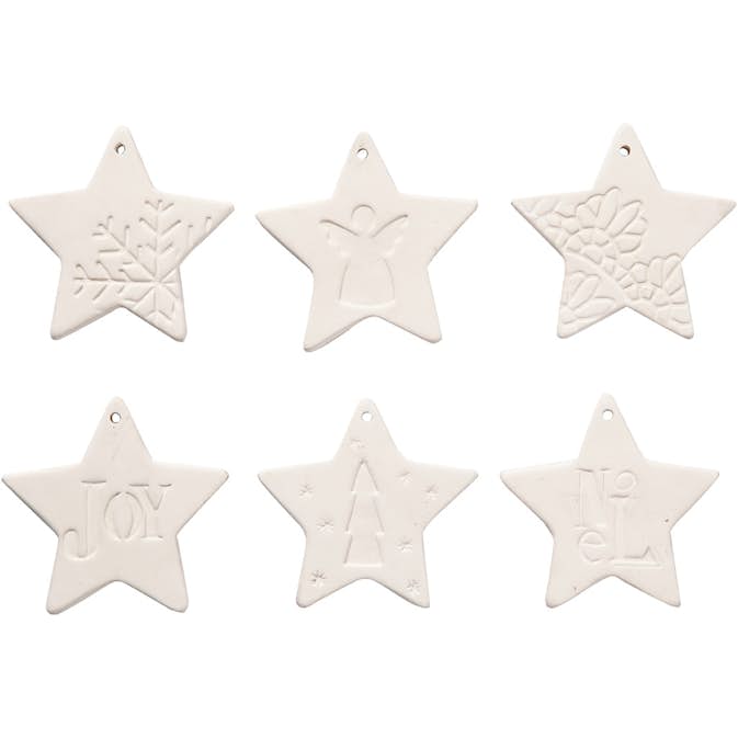 Dekorationer Creativ Company Vit Stjärna Stl 7x7 cm 6 st/1 Förp