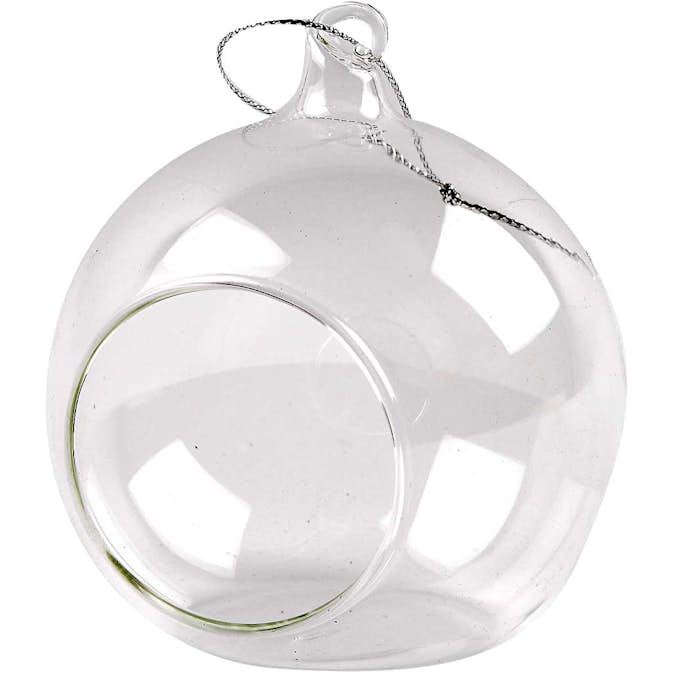 Glaskula Creativ Company med Hål Diameter 8 cm 6 st/1 Förp