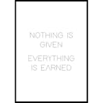 Poster Gallerix Nothing Is Given