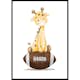 Poster Gallerix Giraffe With American Football