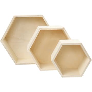Förvaringslådor Creativ Company Djup 10 cm 3 st/1 Set